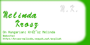 melinda krosz business card